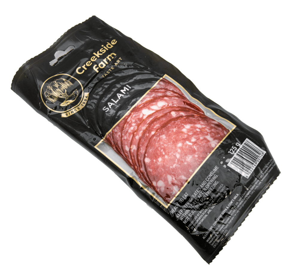 Creekside Farm sliced salami pack